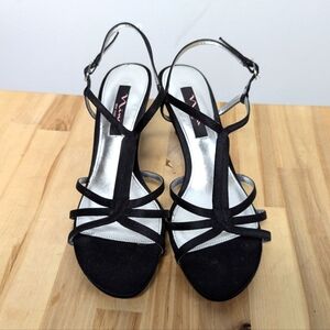NINA Niley Women's Gunmetal Mesh Low-Heel Pumps - 2 3/8 Inch Dressy Fashion Shoes